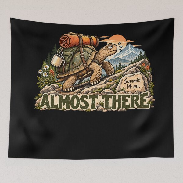 Item preview, Almost There_ Tortoise Summit Hike designed and sold by kyvua-artist.