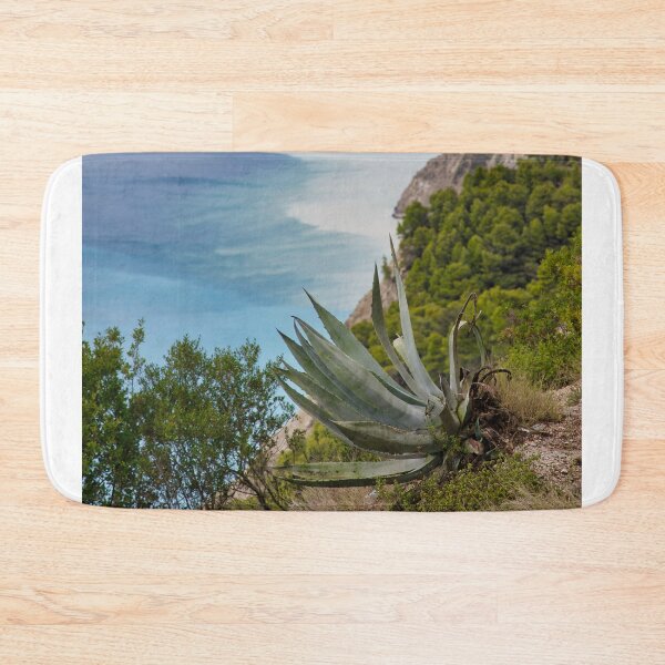 Item preview, Agave Plant On Cliff Overlooking Turquoise Ocean Water designed and sold by Maveryc.