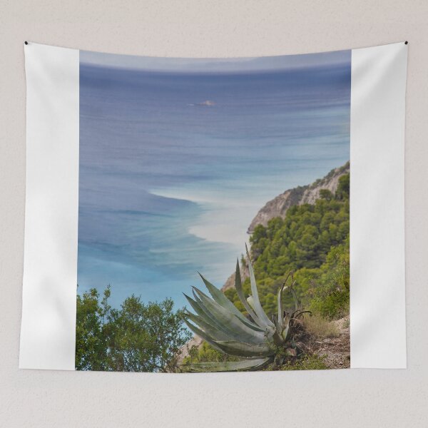 Item preview, Planta de agave en un acantilado con vistas al océano de color turquesa. designed and sold by Maveryc.