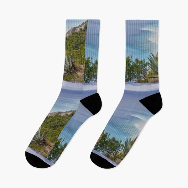 Item preview, Agave Plant On Cliff Overlooking Turquoise Ocean Water designed and sold by Maveryc.