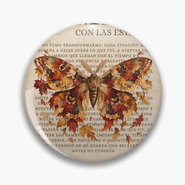 Item preview, Autumn Moth Spanish Quote Vintage Natural History Art designed and sold by KaBaRen.