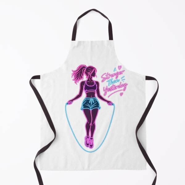Item preview, Neon Jump Rope Girl – Stronger Than Yesterday Fitness Workout designed and sold by EdgeSphere.