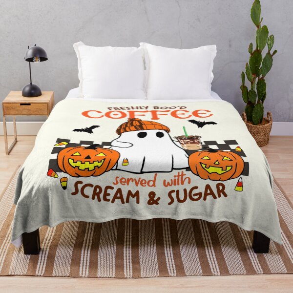 Item preview, Cozy Halloween Ghost with Iced Coffee designed and sold by MaiZephyr.