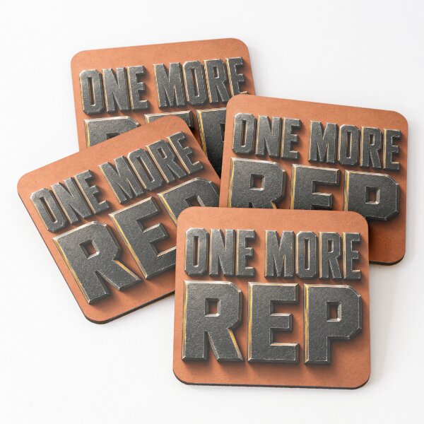 Item preview, One More Rep – Bold Gym Motivation Typography Design designed and sold by Kaleidoscope Print.