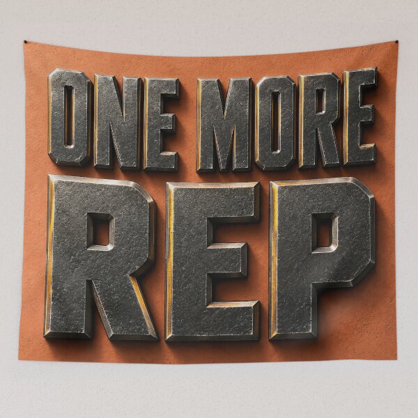 Item preview, One More Rep – Bold Gym Motivation Typography Design designed and sold by Kaleidoscope Print.