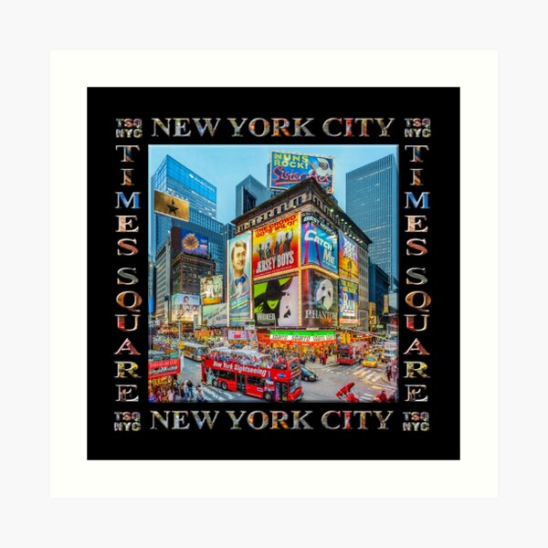 Times Square III Special Finale Edition Titled Poster II (on black) Art Print