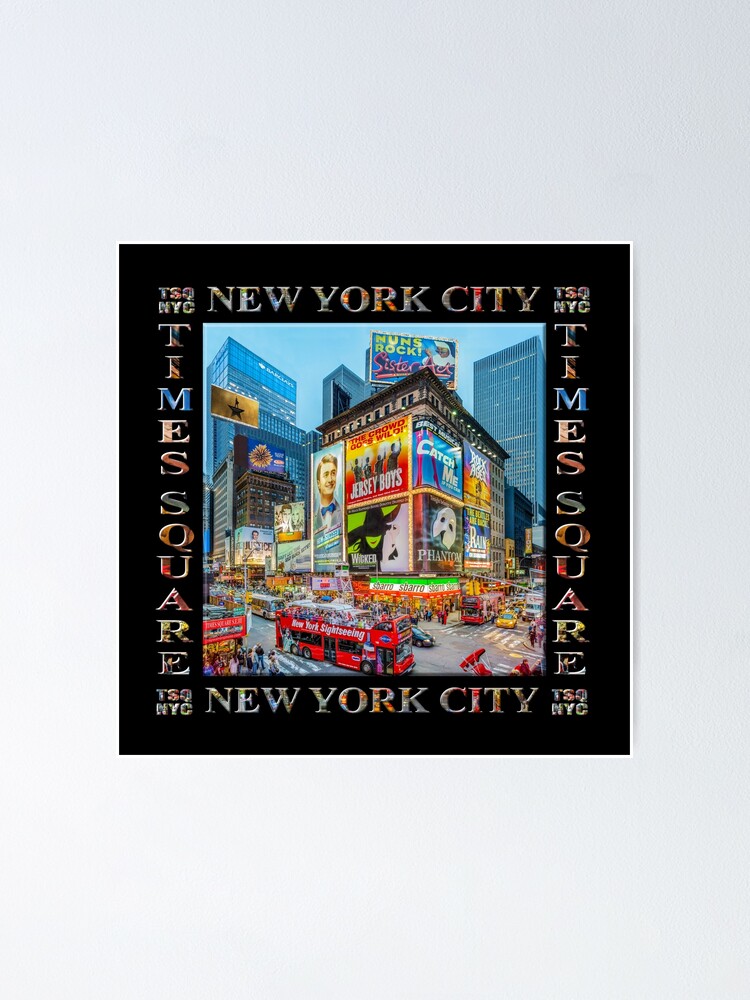 Alternate view of Times Square III Special Finale Edition Titled Poster II (on black) Poster