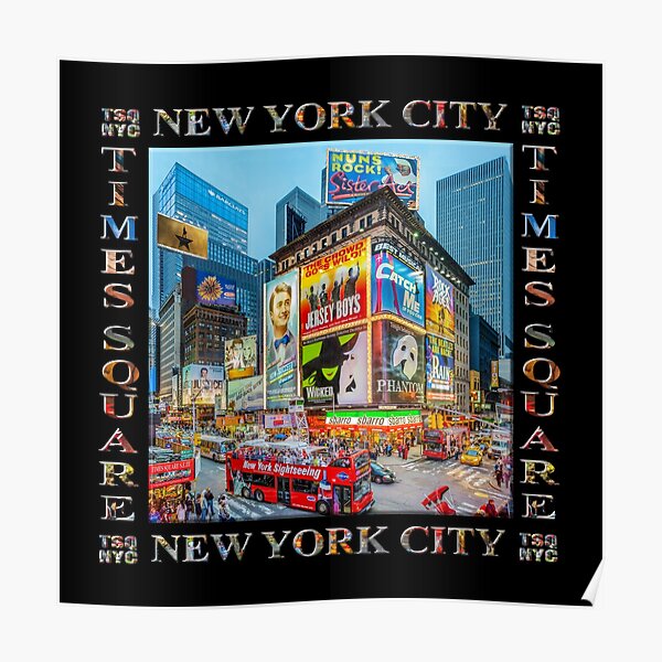 Times Square III Special Finale Edition Titled Poster II (on black) Poster