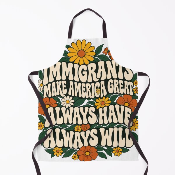 Item preview, Immigrants Make America Great Retro Floral Quote Graphic designed and sold by axiksa10.