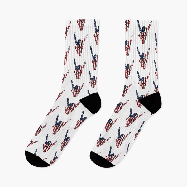 Item preview, American Flag Skeleton Rock Hand - Rock and Roll designed and sold by Marshallamoakohene.