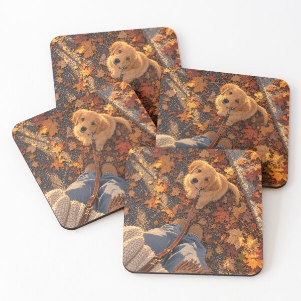 Item preview, Golden Retriever Puppy on an Autumn Walk designed and sold by H-Tsvetkova.