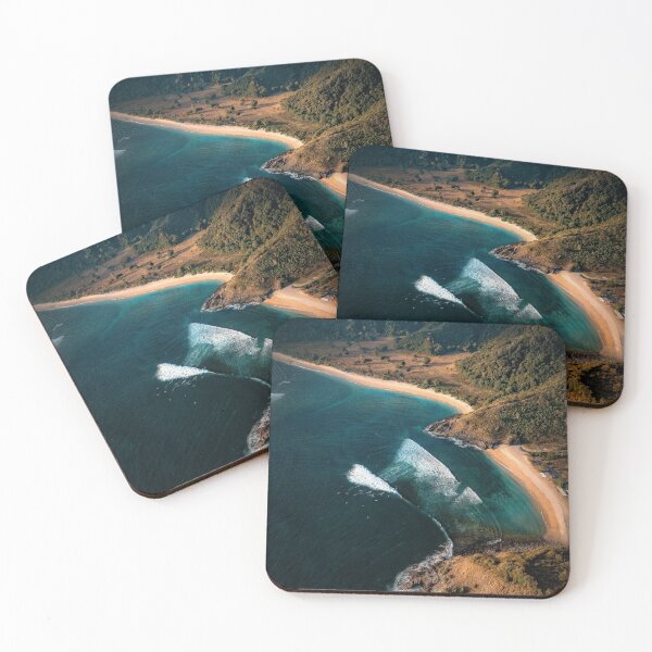 Item preview, Aerial View Of Coastal Bay With Turquoise Water And Sandy Beach designed and sold by Francisera.