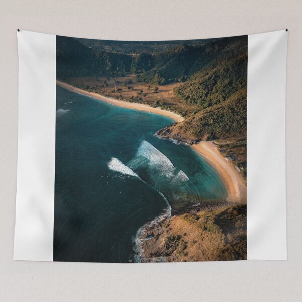 Item preview, Aerial View Of Coastal Bay With Turquoise Water And Sandy Beach designed and sold by Francisera.