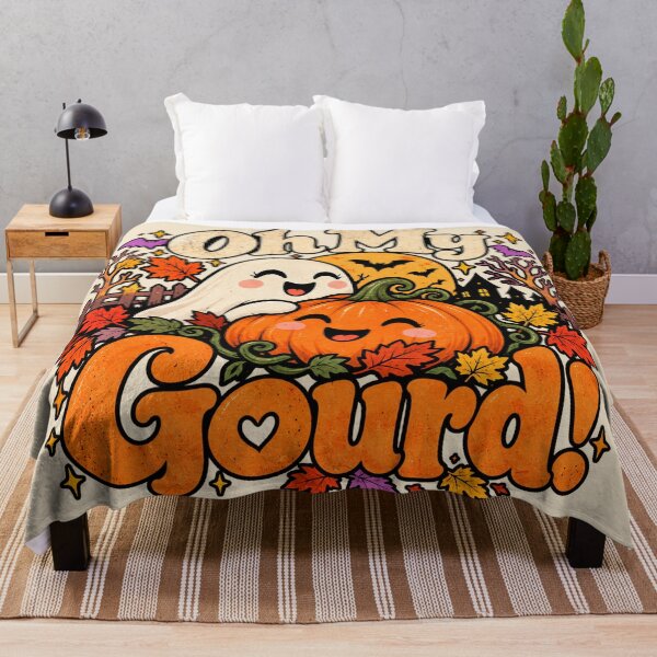 Item preview, Oh My Gourd! – Funny Retro Halloween Pumpkin designed and sold by NViora.
