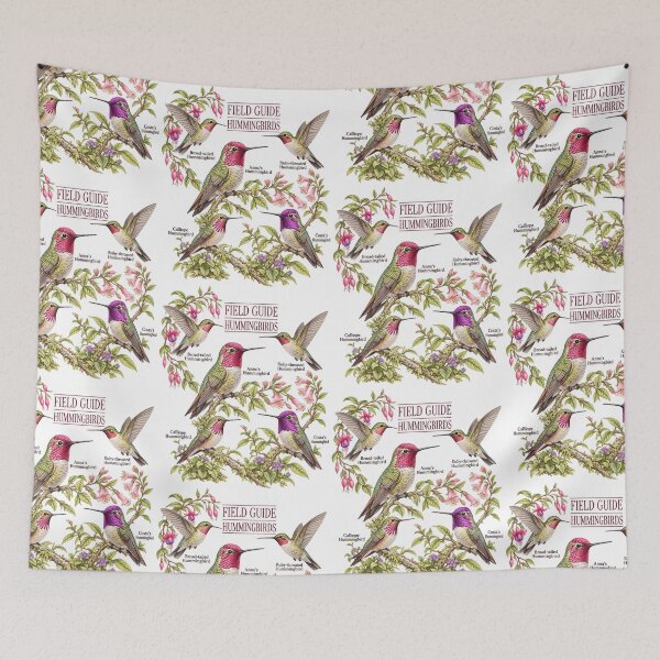 Item preview, Field Guide Hummingbirds Vintage Botanical Bird Watching Art designed and sold by EmmaSchaffer1.