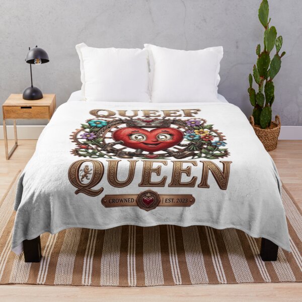 Item preview, Queef Queen Funny Graphic Tee | Sarcastic Cartoon Heart T-Shirt Design designed and sold by ODELUNITY.