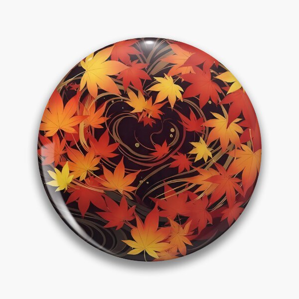 Item preview, Japanese Autumn Maple Leaves in the Flow designed and sold by Jun-spirit-Arts.