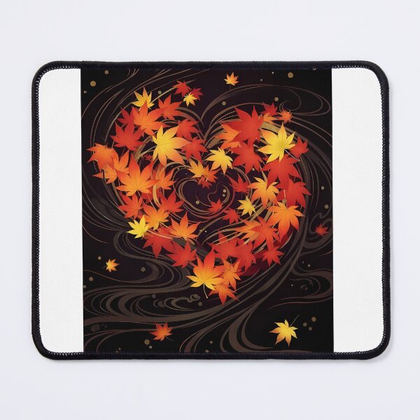 Item preview, Japanese Autumn Maple Leaves in the Flow designed and sold by Jun-spirit-Arts.
