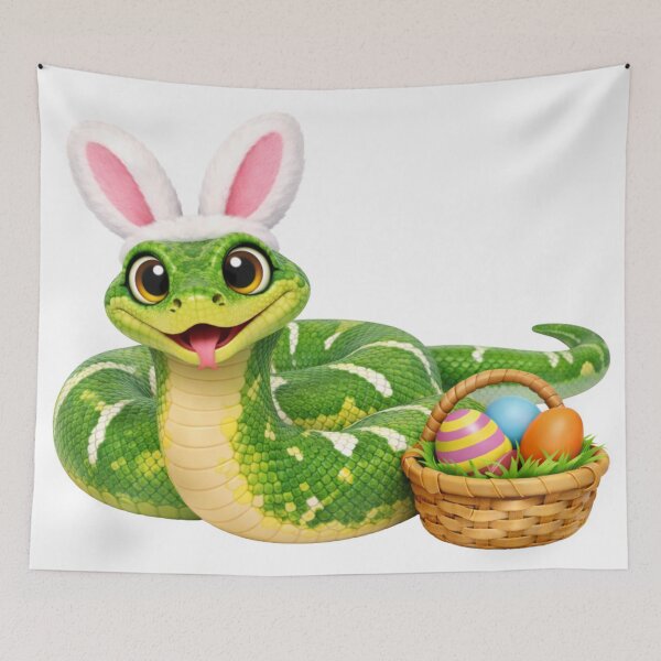Artikelvorschau, Fröhliche Smaragdbaumboa zu Ostern entworfen und verkauft von Sillytoe.