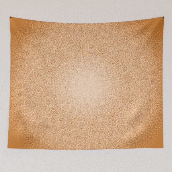 Item preview, Golden Orange Radiant Mandala Bloom designed and sold by tryandplay.