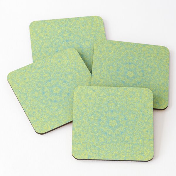 Item preview, Neon Yellow Turquoise Mandala Texture designed and sold by tryandplay.