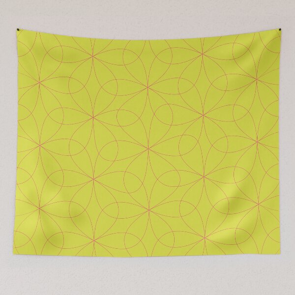 Item preview, Lime Pink Geometric Floral Pattern designed and sold by tryandplay.