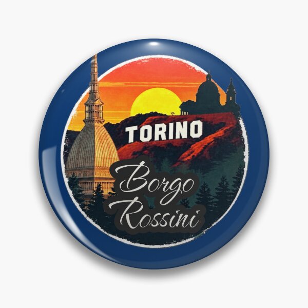 Artikelvorschau, Torino - Borgo Rossini Viertel Vintage Badge entworfen und verkauft von Torinostalgia.