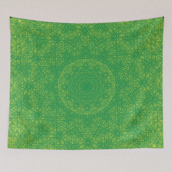 Item preview, Lime Green Geometric Mandala Web designed and sold by tryandplay.