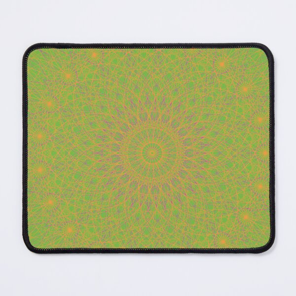 Item preview, Tropical Green Orange Radiant Mandala designed and sold by tryandplay.