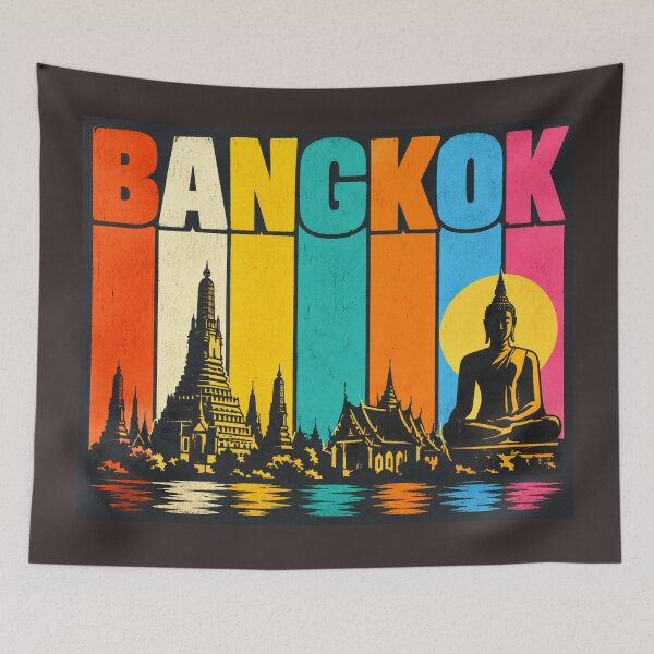 Item preview, Bangkok Thailand Vintage Retro designed and sold by PlengPoomofArts.
