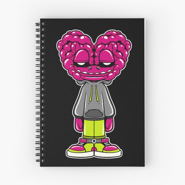 Item preview, Pink Brain Head Figure Wearing Grey Hooded and Lime Green Pants designed and sold by ChantalBrian.