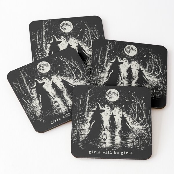 Item preview, Vintage Witch Girls Will Be Girls spooky Feminist  designed and sold by PugPuppyLife.