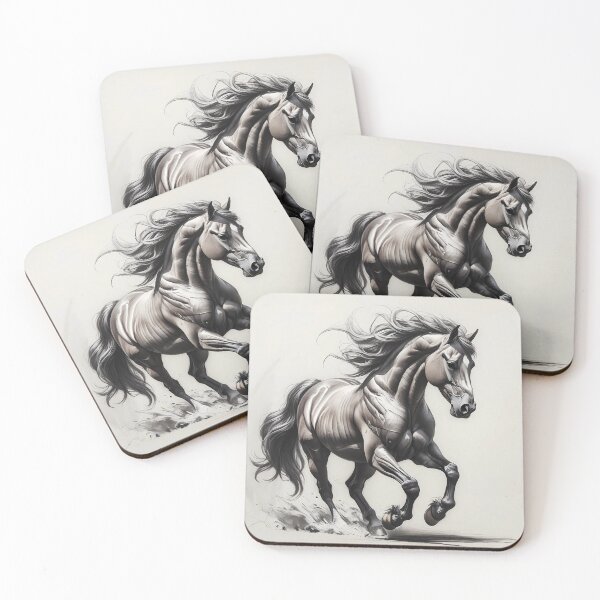 Item preview, Galloping Horse in Motion - Dynamic Equine Sketch Art designed and sold by Marip1974.