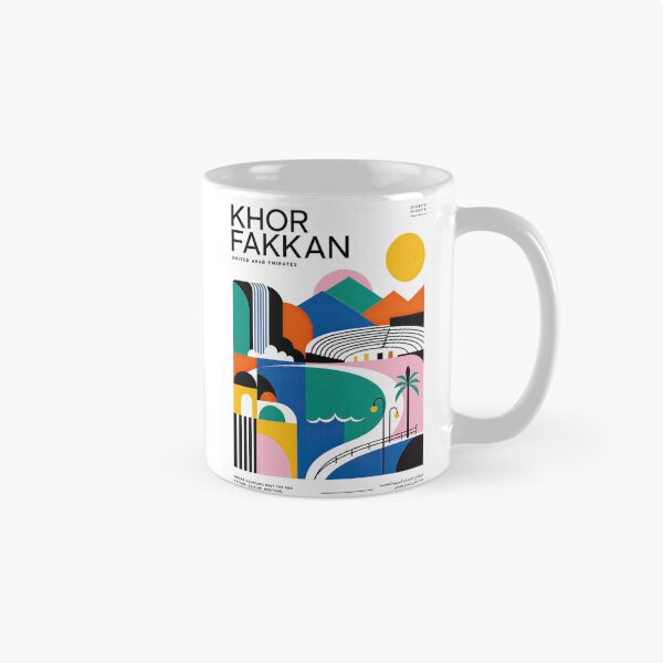 Item preview, Geometric travel poster depicting Khor Fakkan, United Arab designed and sold by ckybe.