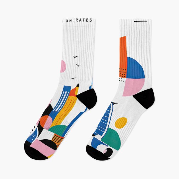 Item preview, Colorful geometric illustration of Dubai featuring the Burj designed and sold by ckybe.