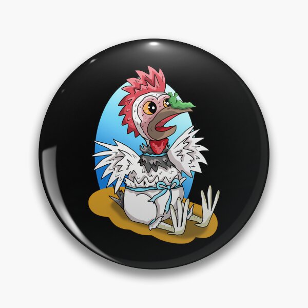 Item preview, Hen Sitting in Eggshell with Green Slug on Beak designed and sold by ChantalBrian.