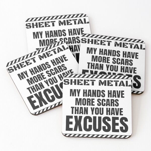 Item preview, Funny Sheet Metal Worker - My Hands Have More Scars Than You Have Excuses designed and sold by BigMachineprint.