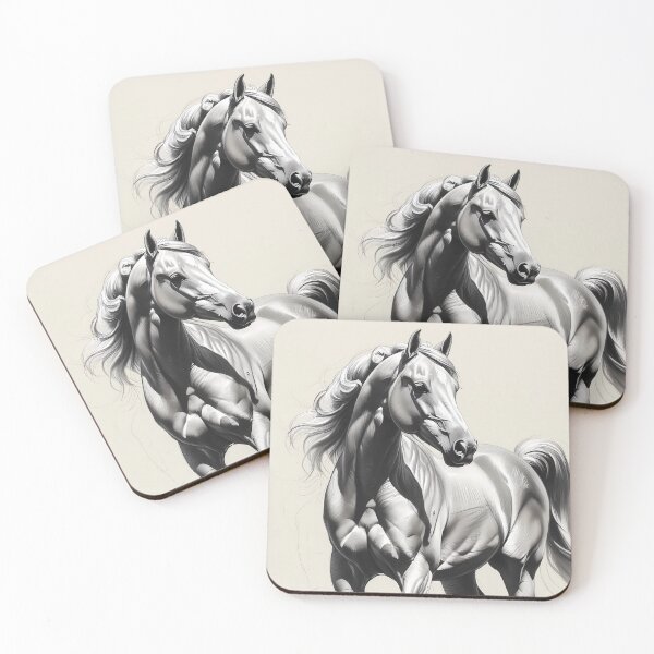 Item preview, Noble Horse with Flowing Mane - Elegant Equine Art designed and sold by Marip1974.