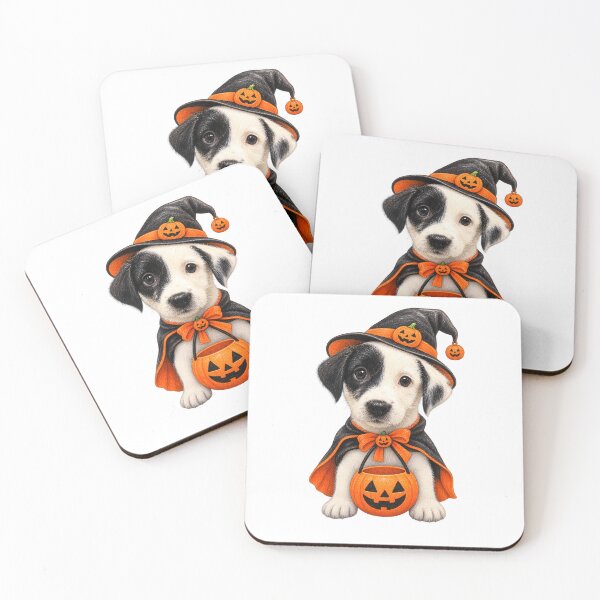 Item preview, Cute Halloween Witch Dog – Colored Pencil designed and sold by Grump and Co.