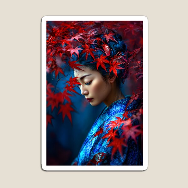 Item preview, Serene Beauty Amidst Vibrant Autumn Leaves designed and sold by Artessie.