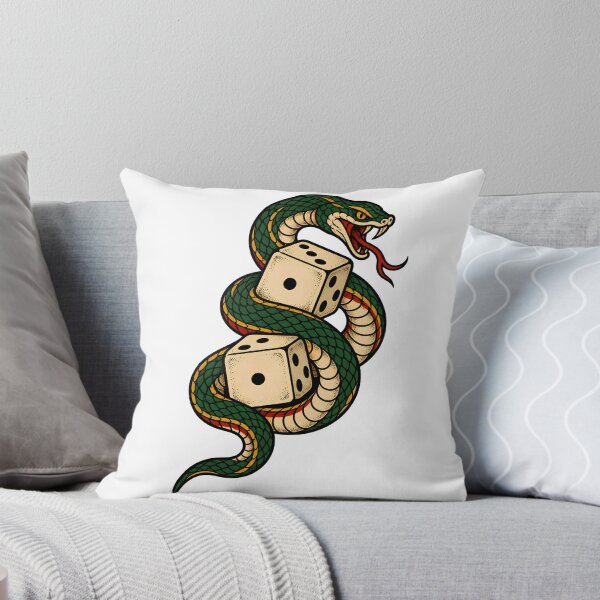 Item preview, Snake and Dice Tattoo – Snake Eyes Vintage Flash designed and sold by Tattee.
