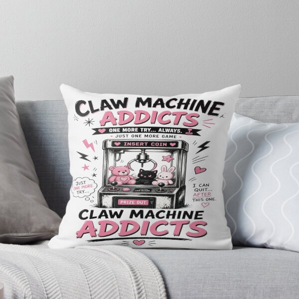 Aperçu de l'œuvre Claw Machine Addicts Just One More Game Arcade Crane Machine T-Shirt créée et vendue par Sushikidsntoddlers.