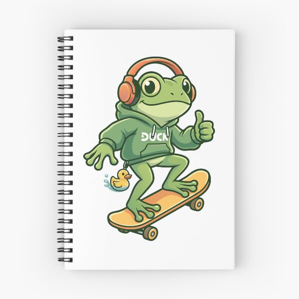 Item preview, Cool Skater Frog Wearing Hoodie Headphones Cartoon Art designed and sold by Rupesh-Art26.