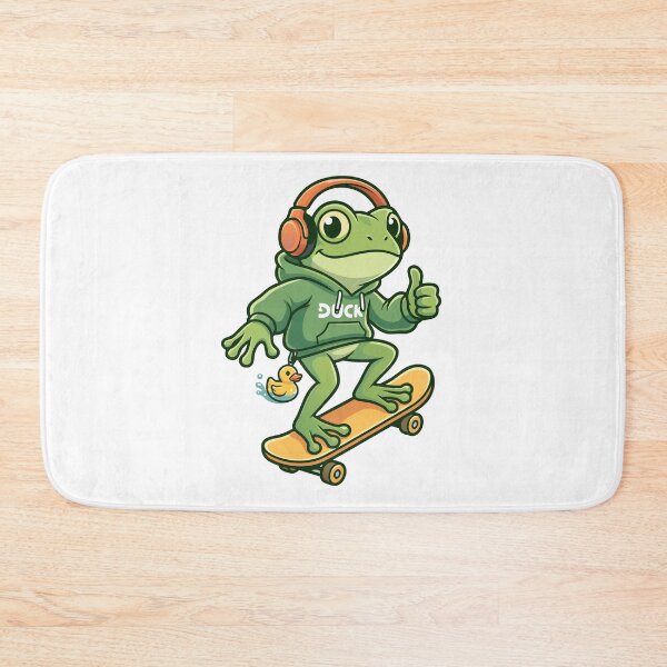 Item preview, Cool Skater Frog Wearing Hoodie Headphones Cartoon Art designed and sold by Rupesh-Art26.