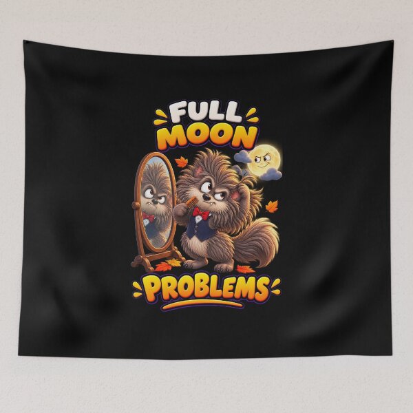 Item preview, Full Moon Problems Funny Halloween Werewolf designed and sold by Yomere.
