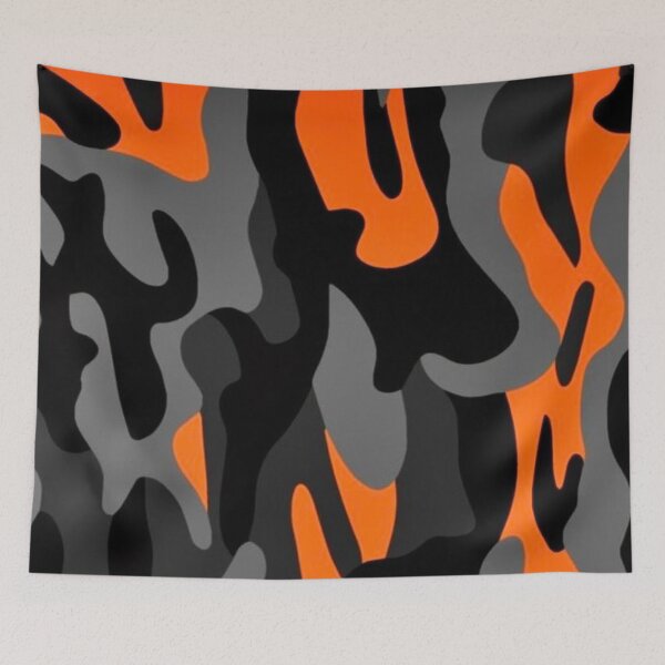 Item preview, Orange and Black Camouflage Pattern — Modern Urban Camo Vector designed and sold by LYAN-STORE.