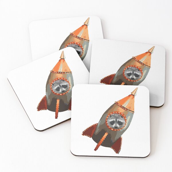 Item preview, Mapache en un cohete designed and sold by tallulah-noonan.