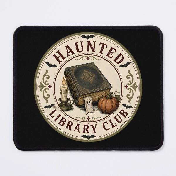 Item preview, Haunted Library Club Vintage Bookish Emblem designed and sold by RoyesButler.