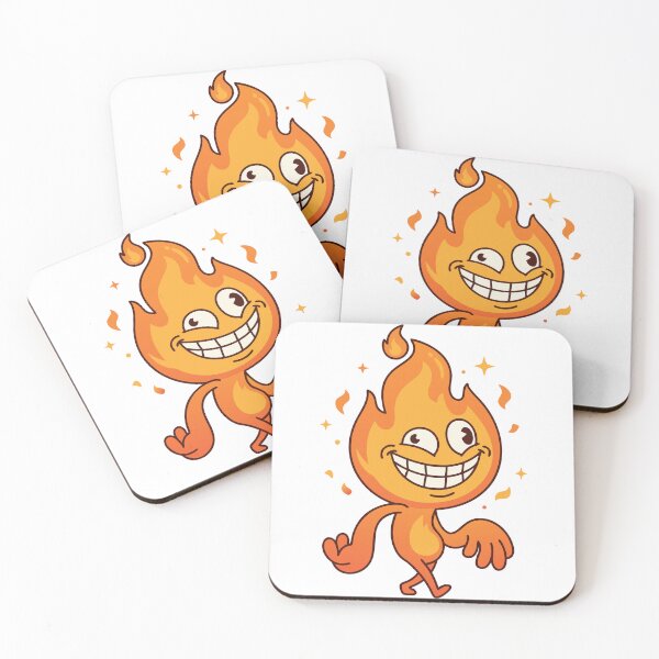 Item preview, Funny Crazy Fire Flame Retro Cartoon Mascot Art designed and sold by Rupesh-Art26.