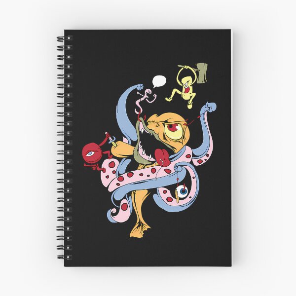 Item preview, Crazy Yellow Fish Monster Fighting Tentacle Creature with Fishing Hook designed and sold by ToniSchmeler.